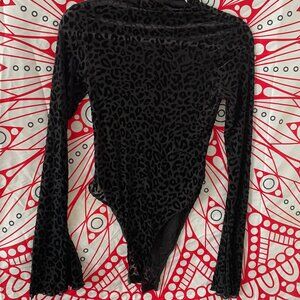 Velvet Sheer Leopard Bodysuit